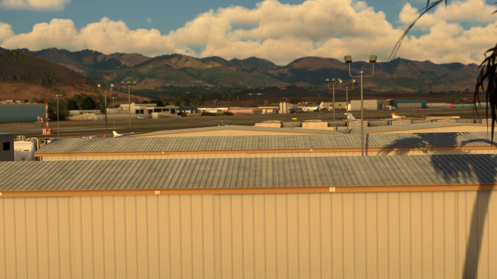 KSBP hangar area with Santa Lucia Range terrain visible behind